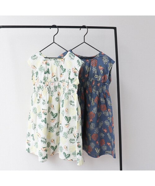 BREEZE（ブリーズ）の「総柄サンドレス（ドレス・キッズ・ネイビー/イエロー・80/90/100/110/130/120/140）」の4枚目の写真