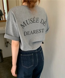バックロゴドロップショルダーTシャツ