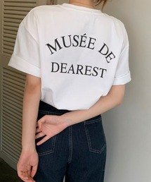 バックロゴドロップショルダーTシャツ