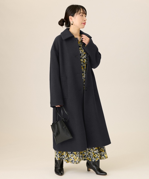 journal standard L'essage（ジャーナルスタンダードレサージュ）の「ピュアウールブークレコート（その他アウター・レディース・ブラック/ナチュラル/パープル系その他/イエロー系その他・FREE）」の10枚目の写真