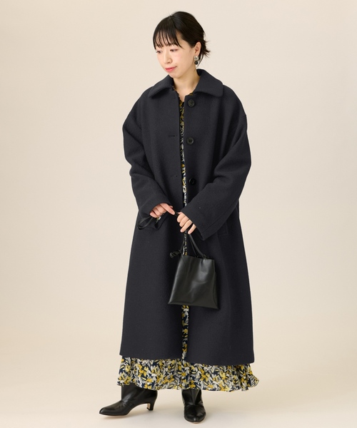 journal standard L'essage（ジャーナルスタンダードレサージュ）の「ピュアウールブークレコート（その他アウター・レディース・ブラック/ナチュラル/パープル系その他/イエロー系その他・FREE）」の13枚目の写真