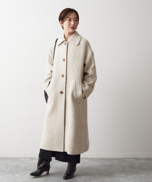 journal standard L'essage（ジャーナルスタンダードレサージュ）の「ピュアウールブークレコート（その他アウター・レディース・ブラック/ナチュラル/パープル系その他/イエロー系その他・FREE）」の14枚目の写真