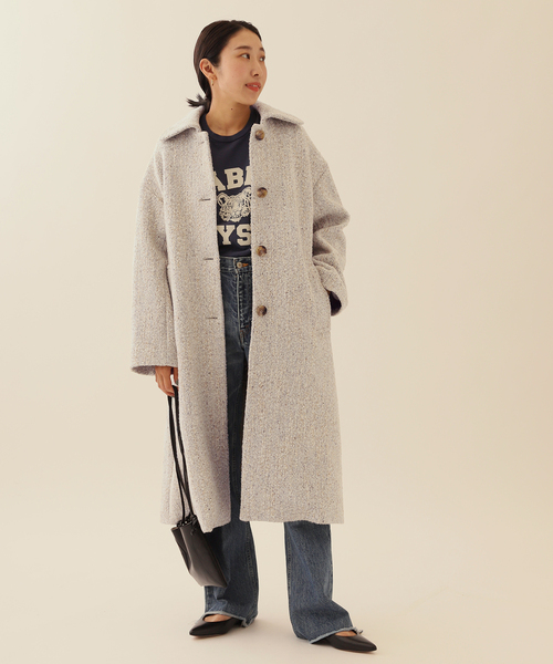 journal standard L'essage（ジャーナルスタンダードレサージュ）の「ピュアウールブークレコート（その他アウター・レディース・ブラック/ナチュラル/パープル系その他/イエロー系その他・FREE）」の18枚目の写真