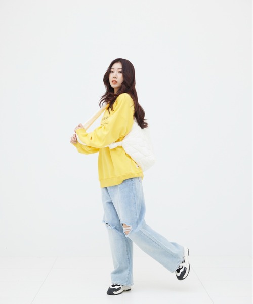 17HR（セブンティーンアワーズ）の「キルティングメッセンジャーバッグ（ショルダーバッグ・レディース・ホワイト/ブラック・FREE）」の4枚目の写真