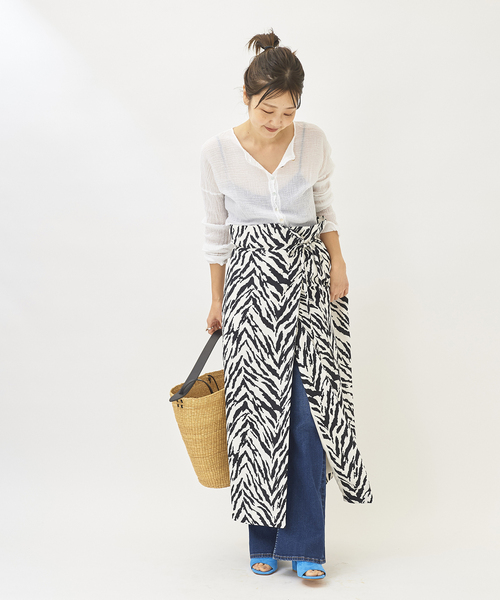plage(プラージュ)の「【JANE SMITH/ジェーンスミス】ZEBRA WRAP スカート◆(スカート・レディース・ホワイト/ブラウン・38/36)」の17枚目の写真