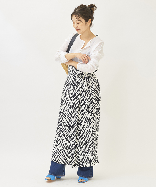 plage(プラージュ)の「【JANE SMITH/ジェーンスミス】ZEBRA WRAP スカート◆(スカート・レディース・ホワイト/ブラウン・38/36)」の18枚目の写真