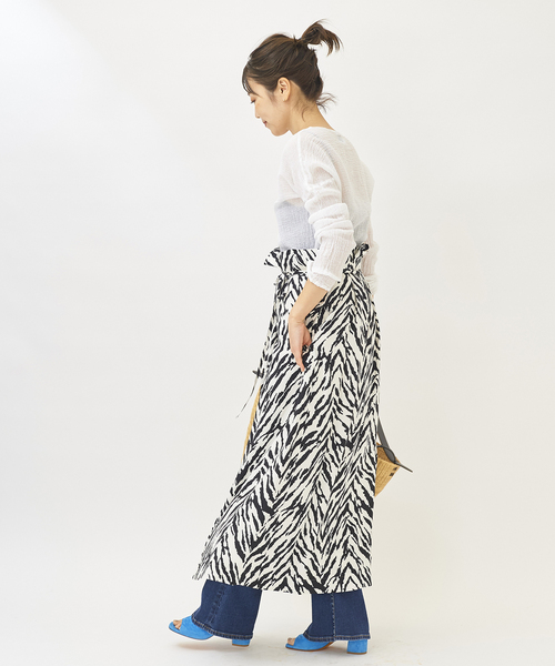 plage(プラージュ)の「【JANE SMITH/ジェーンスミス】ZEBRA WRAP スカート◆(スカート・レディース・ホワイト/ブラウン・38/36)」の20枚目の写真