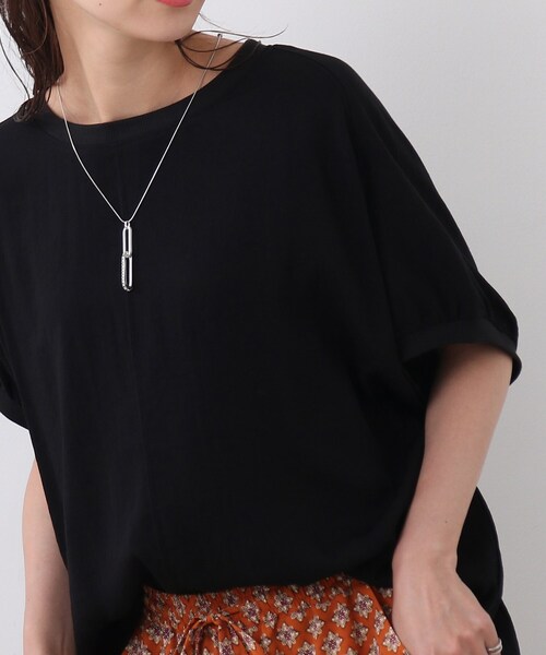 DRESKIP（ドレスキップ）の「◆【追加生産】イージーケア リブ切り替えブラウス（シャツ/ブラウス・レディース・オフホワイト/ブラック/ブラウン系/ナチュラル/ピンク系/ライトブルー・00）」の3枚目の写真