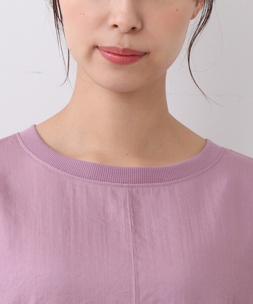 DRESKIP（ドレスキップ）の「◆【追加生産】イージーケア リブ切り替えブラウス（シャツ/ブラウス・レディース・オフホワイト/ブラック/ブラウン系/ナチュラル/ピンク系/ライトブルー・00）」の12枚目の写真