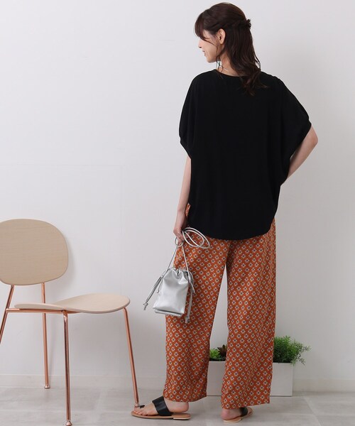 DRESKIP（ドレスキップ）の「◆【追加生産】イージーケア リブ切り替えブラウス（シャツ/ブラウス・レディース・オフホワイト/ブラック/ブラウン系/ナチュラル/ピンク系/ライトブルー・00）」の9枚目の写真