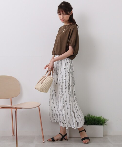 DRESKIP（ドレスキップ）の「◆【追加生産】イージーケア リブ切り替えブラウス（シャツ/ブラウス・レディース・オフホワイト/ブラック/ブラウン系/ナチュラル/ピンク系/ライトブルー・00）」の20枚目の写真