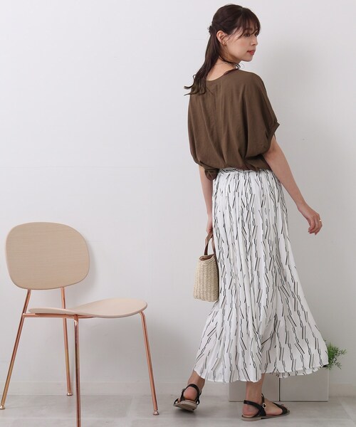 DRESKIP（ドレスキップ）の「◆【追加生産】イージーケア リブ切り替えブラウス（シャツ/ブラウス・レディース・オフホワイト/ブラック/ブラウン系/ナチュラル/ピンク系/ライトブルー・00）」の15枚目の写真