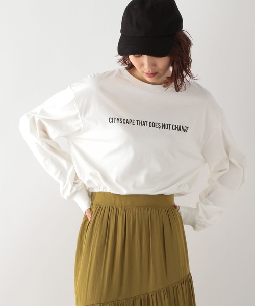 GLOBAL WORK（グローバルワーク）の「ヘビロッTプリント長袖/281743（Tシャツ/カットソー・レディース・グレー/オフホワイト/ホワイト系その他4/ホワイト系その他5/ホワイト系その他7/その他3・MEDIUM/LARGE）」の6枚目の写真