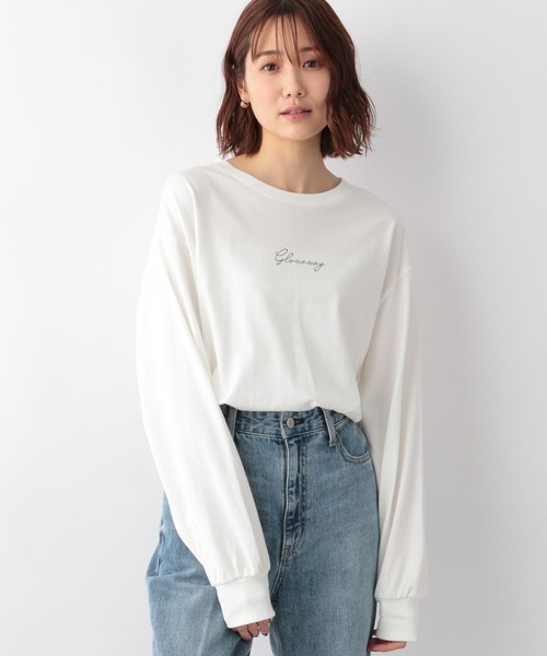 GLOBAL WORK（グローバルワーク）の「ヘビロッTプリント長袖/281743（Tシャツ/カットソー・レディース・グレー/オフホワイト/ホワイト系その他4/ホワイト系その他5/ホワイト系その他7/その他3・MEDIUM/LARGE）」の7枚目の写真