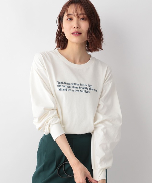 GLOBAL WORK（グローバルワーク）の「ヘビロッTプリント長袖/281743（Tシャツ/カットソー・レディース・グレー/オフホワイト/ホワイト系その他4/ホワイト系その他5/ホワイト系その他7/その他3・MEDIUM/LARGE）」の13枚目の写真