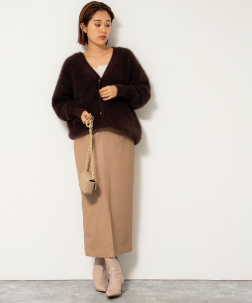 NOLLEY’S Sophi(ノーリーズソフィ)の「フェイクレザーハイウエストタイトスカート(スカート・レディース・ブラック/ベージュ・38/36)」の12枚目の写真
