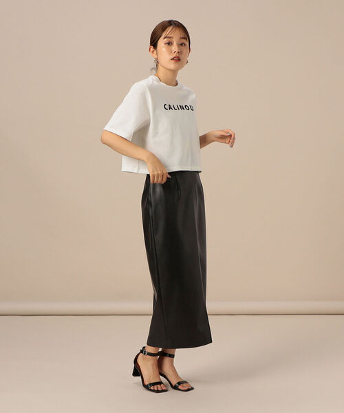 NOLLEY’S Sophi(ノーリーズソフィ)の「フェイクレザーハイウエストタイトスカート(スカート・レディース・ブラック/ベージュ・38/36)」の17枚目の写真