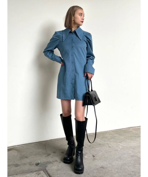 EMODA（エモダ）の「サイドゴアミドルブーツ（ブーツ・レディース・ブラック/アイボリー・SMALL/MEDIUM/LARGE）」の13枚目の写真