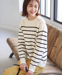 ROPE' PICNIC | リンクコーデ/リサイクルポリエステル肩釦ニットプルオーバー(ニット/セーター)