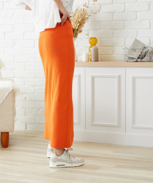 acro(アクロ)の「2WAYカラーロングタイトスカート/AC1466(スカート・レディース・ブラック/ピンク/オレンジ/グリーン・フリ-)」の12枚目の写真