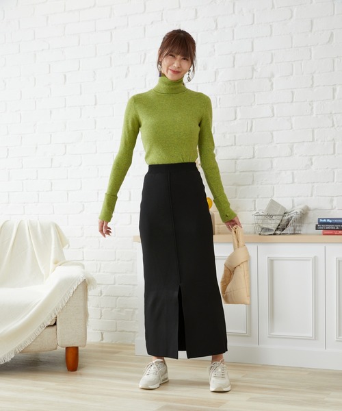 acro(アクロ)の「2WAYカラーロングタイトスカート/AC1466(スカート・レディース・ブラック/ピンク/オレンジ/グリーン・フリ-)」の17枚目の写真