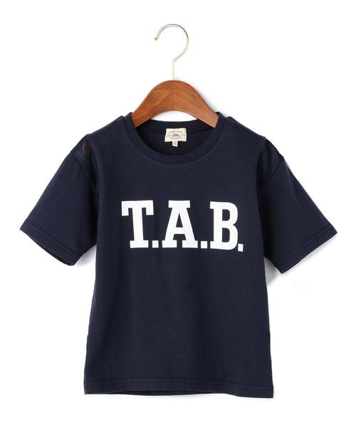 green label relaxing（グリーンレーベルリラクシング）の「【KIDS】T.A.B.メッシュキリカエTシャツ 5分袖◆（Tシャツ/カットソー・キッズ・グレー/ネイビー・135/L/125/M/115/95/S/105）」の2枚目の写真