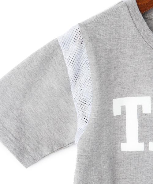 green label relaxing（グリーンレーベルリラクシング）の「【KIDS】T.A.B.メッシュキリカエTシャツ 5分袖◆（Tシャツ/カットソー・キッズ・グレー/ネイビー・135/L/125/M/115/95/S/105）」の4枚目の写真