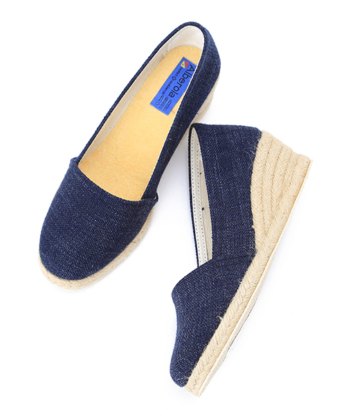 B:MING by BEAMS（ビーミングバイビームス）の「○ALBEROLA / ジュートウェッジ （サンダル・レディース・ネイビー/ベージュ/イエロー/グリーン系カモフラージュ・36/35/38/37）」の6枚目の写真