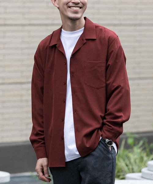ITEMS URBANRESEARCH（アイテムズ アーバンリサーチ）の「オープンカラーシャツ（シャツ/ブラウス・メンズ・ブラウン/ネイビー/レッド系その他・MEDIUM/LARGE）」の11枚目の写真