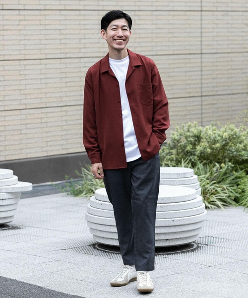 ITEMS URBANRESEARCH（アイテムズ アーバンリサーチ）の「オープンカラーシャツ（シャツ/ブラウス・メンズ・ブラウン/ネイビー/レッド系その他・MEDIUM/LARGE）」の12枚目の写真