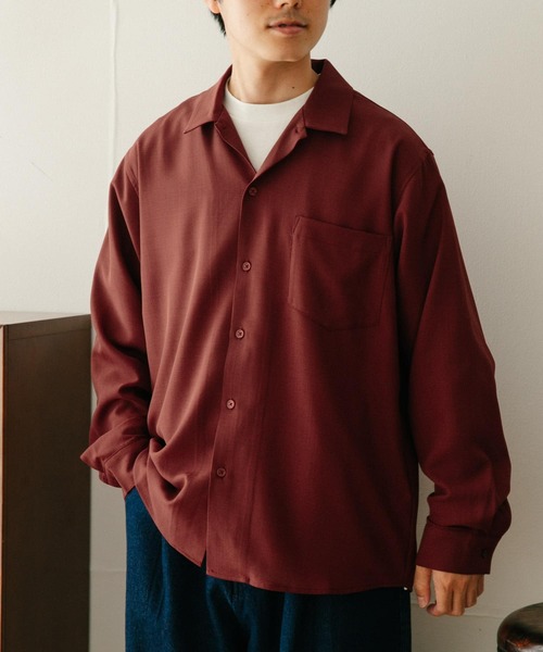 ITEMS URBANRESEARCH（アイテムズ アーバンリサーチ）の「オープンカラーシャツ（シャツ/ブラウス・メンズ・ブラウン/ネイビー/レッド系その他・MEDIUM/LARGE）」の14枚目の写真