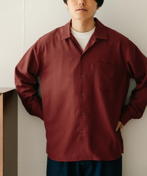ITEMS URBANRESEARCH（アイテムズ アーバンリサーチ）の「オープンカラーシャツ（シャツ/ブラウス・メンズ・ブラウン/ネイビー/レッド系その他・MEDIUM/LARGE）」の15枚目の写真