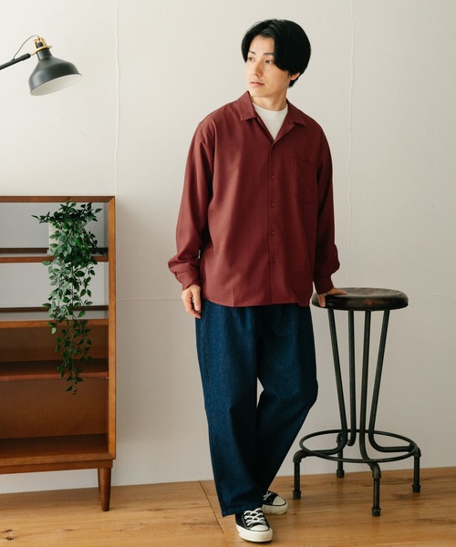 ITEMS URBANRESEARCH（アイテムズ アーバンリサーチ）の「オープンカラーシャツ（シャツ/ブラウス・メンズ・ブラウン/ネイビー/レッド系その他・MEDIUM/LARGE）」の18枚目の写真