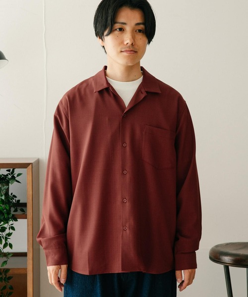 ITEMS URBANRESEARCH（アイテムズ アーバンリサーチ）の「オープンカラーシャツ（シャツ/ブラウス・メンズ・ブラウン/ネイビー/レッド系その他・MEDIUM/LARGE）」の5枚目の写真