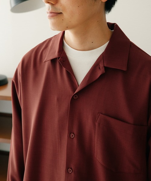 ITEMS URBANRESEARCH（アイテムズ アーバンリサーチ）の「オープンカラーシャツ（シャツ/ブラウス・メンズ・ブラウン/ネイビー/レッド系その他・MEDIUM/LARGE）」の8枚目の写真