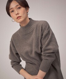 MUSICカシミヤ混ハイネックプルオーバーニット