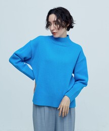 MUSICカシミヤ混ハイネックプルオーバーニット