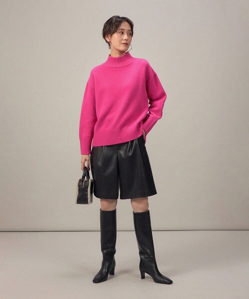 NOLLEY’S Sophi(ノーリーズソフィ)の「MUSICカシミヤ混ハイネックプルオーバーニット(ニット/セーター・レディース・オフホワイト/ライトブルー/グレー/ダークブラウン/イエロー/ピンク・38)」の18枚目の写真