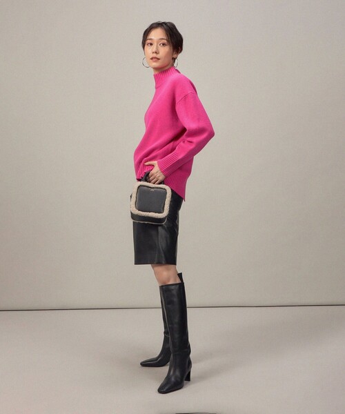 NOLLEY’S Sophi(ノーリーズソフィ)の「MUSICカシミヤ混ハイネックプルオーバーニット(ニット/セーター・レディース・オフホワイト/ライトブルー/グレー/ダークブラウン/イエロー/ピンク・38)」の22枚目の写真