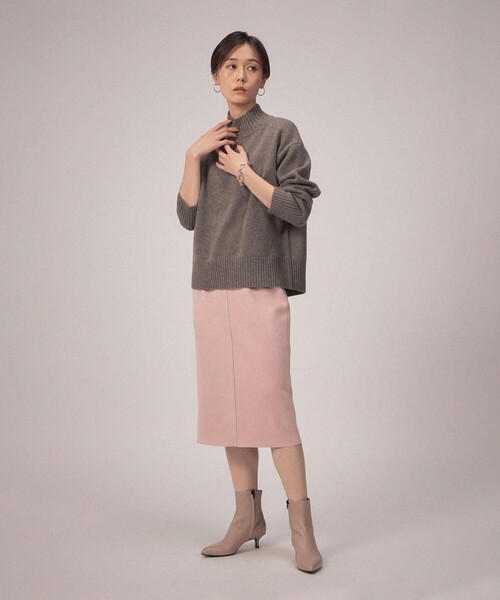 セール】MUSICカシミヤ混ハイネックプルオーバーニット（ニット