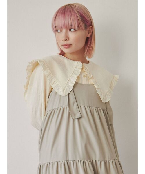 merry jenny(メリージェニー)の「floral コットンbigカラーブラウス(シャツ/ブラウス・レディース・アイボリー/オフホワイト/ブラック・FREE)」の22枚目の写真