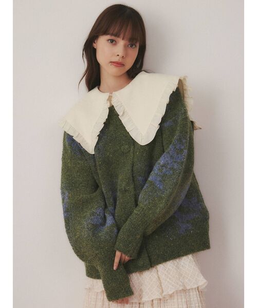 merry jenny(メリージェニー)の「floral コットンbigカラーブラウス(シャツ/ブラウス・レディース・アイボリー/オフホワイト/ブラック・FREE)」の15枚目の写真