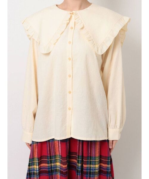 merry jenny(メリージェニー)の「floral コットンbigカラーブラウス(シャツ/ブラウス・レディース・アイボリー/オフホワイト/ブラック・FREE)」の17枚目の写真