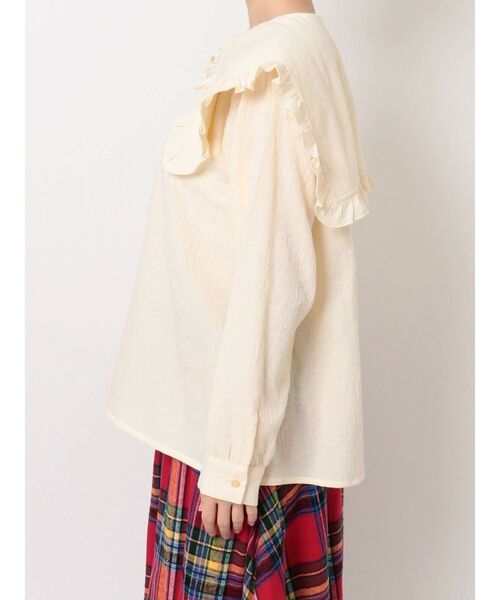 merry jenny(メリージェニー)の「floral コットンbigカラーブラウス(シャツ/ブラウス・レディース・アイボリー/オフホワイト/ブラック・FREE)」の18枚目の写真