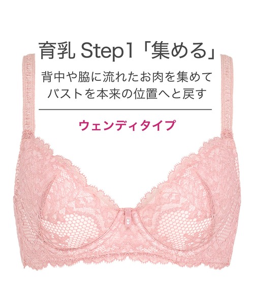 BRADELIS NEWYORK（ブラデリスニューヨーク）の「ウェンディステップ1ブラ 22A1 ブラデリス 育乳補整 補正下着（ブラジャー・レディース・ピンク/ネイビー/ブラック・C75/D65/D70/D75/E75/B70/E70/F75/C70/B75/E65/F65/F70/C65）」の5枚目の写真