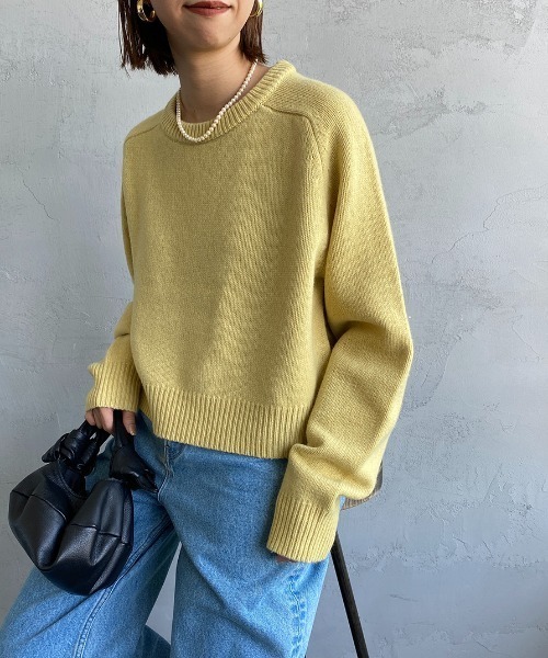 THE SHINZONE（ザ　シンゾーン）の「[THE SHINZONE/ザ シンゾーン] ショート丈クルーネックニット（ニット/セーター・レディース・パープル/イエロー/ブラウン・F）」の10枚目の写真