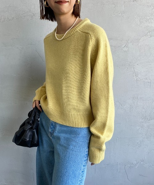 THE SHINZONE（ザ　シンゾーン）の「[THE SHINZONE/ザ シンゾーン] ショート丈クルーネックニット（ニット/セーター・レディース・パープル/イエロー/ブラウン・F）」の11枚目の写真