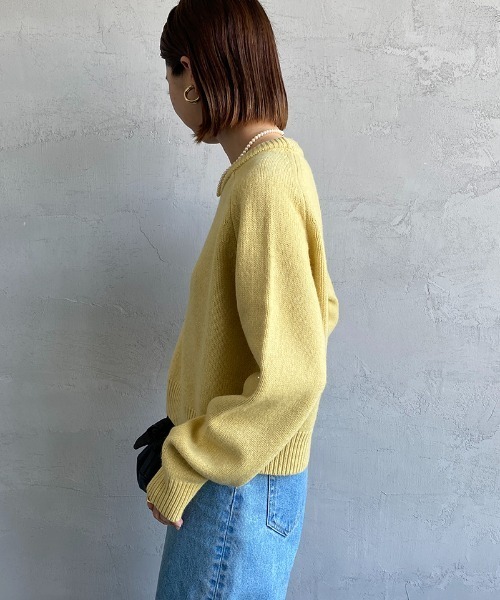 THE SHINZONE（ザ　シンゾーン）の「[THE SHINZONE/ザ シンゾーン] ショート丈クルーネックニット（ニット/セーター・レディース・パープル/イエロー/ブラウン・F）」の12枚目の写真