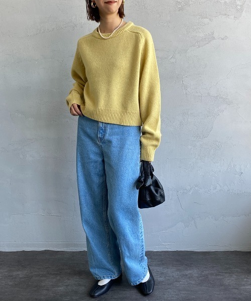 THE SHINZONE（ザ　シンゾーン）の「[THE SHINZONE/ザ シンゾーン] ショート丈クルーネックニット（ニット/セーター・レディース・パープル/イエロー/ブラウン・F）」の7枚目の写真