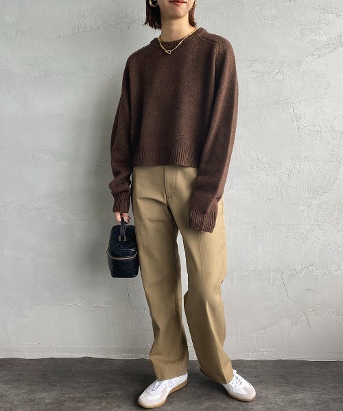 THE SHINZONE（ザ　シンゾーン）の「[THE SHINZONE/ザ シンゾーン] ショート丈クルーネックニット（ニット/セーター・レディース・パープル/イエロー/ブラウン・F）」の9枚目の写真